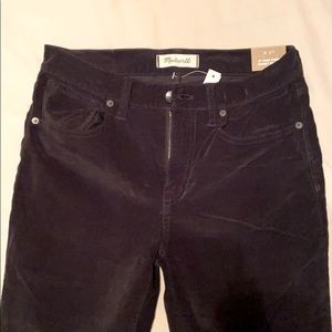 Madewell black velvet pants